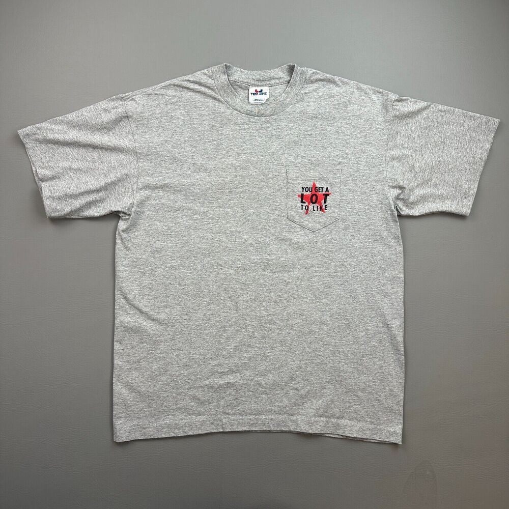 Vintage Marlboro Shirt Mens XL Gray You Get A Lot To Like Promo Pocket 90s 3726